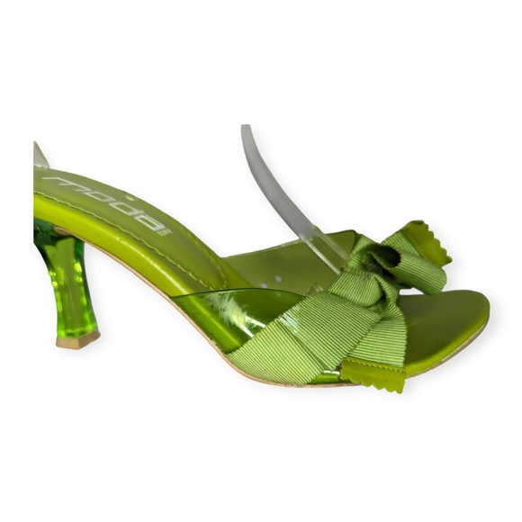 Moda Green Acrylic Heels Size 6M - Picture 9 of 11
